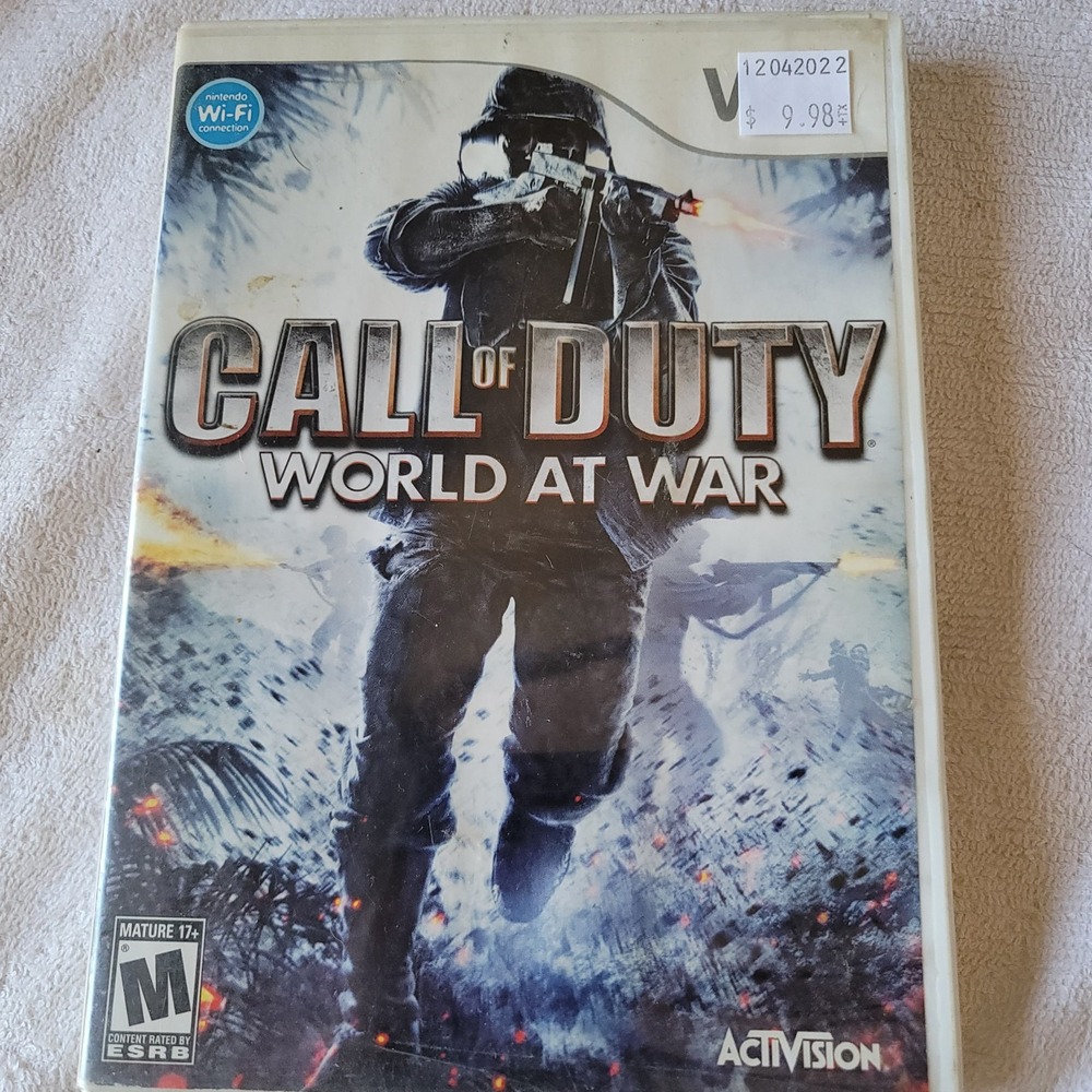 Call of Duty: World at War‎ Nintendo Wii 2008 Game Tested disc/manual/case